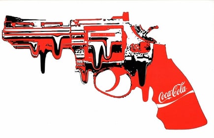 LARGE Signed Graffiti Pop Art Print Death NYC