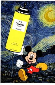 LARGE Signed Graffiti Pop Art Print Death NYC