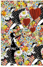 LARGE Signed Graffiti Pop Art Print Death NYC