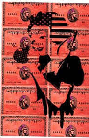 LARGE Signed Graffiti Pop Art Print Death NYC