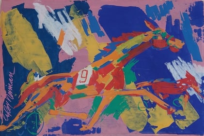 LeRoy Neiman American artist Surrealist Painting on Canvas