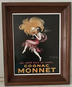 Cognac Monnet Print on Paper with wood frame