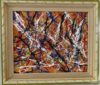 Jackson Pollock Abstract Painting on Canvas