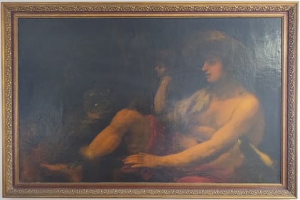 Vintage 1960's  18th Century Old Master Print on Masonite