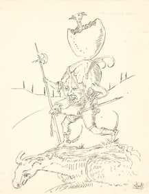 Salvador Dali Mixed Media on Paper