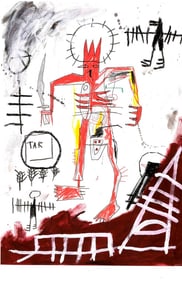 Jean Basquiat Expressionism Print on Thick Paper.