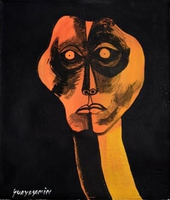 Vintage  Guayasamin Abstract Painting on canvas(After artist)