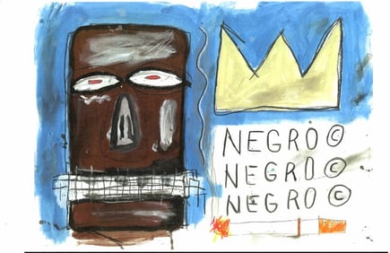 Jean Basquiat Expressionism Print on Thick Paper.