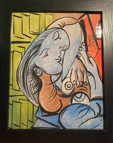 Pablo Picasso Drawing, Stamp on Verso