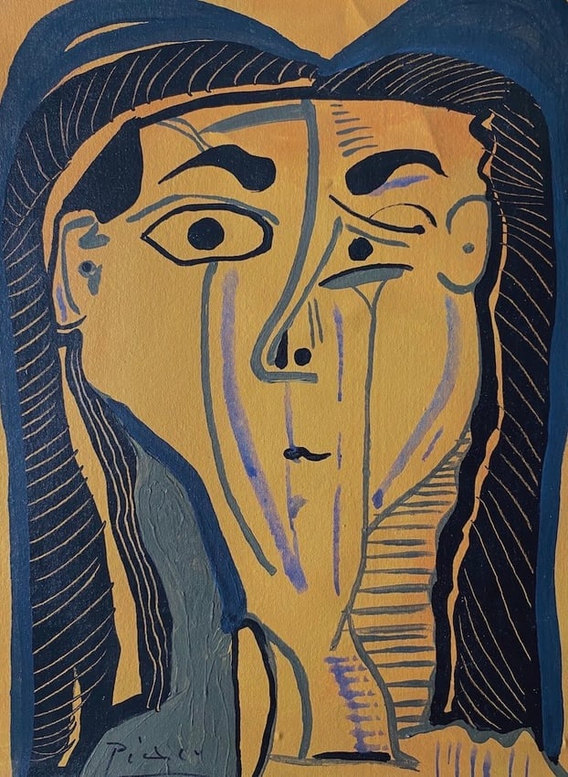 Picasso Old 20th Century Modern Art: Picasso Old 20th Century Modern Art Painting on Canvas (After)Artist.Pablo Ruiz Picasso was a Spanish painter, sculptor, printmaker, ceramicist, and theatre designer who spent most of his adult life i