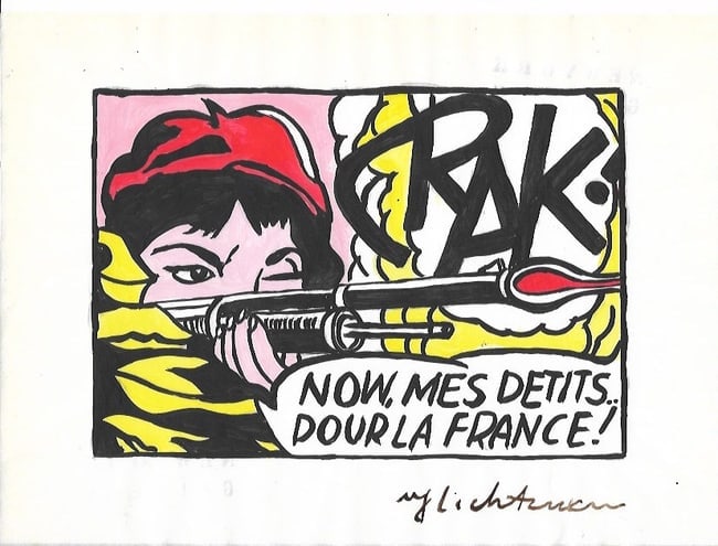 Mixed Media on Paper Roy Lichtenstein: Mixed Media on Paper Roy Lichtenstein. Size: 8 1/4 x 11 3/4.It is being sold in the manner or style of the artist.Good Condition See Photos.We pack & Ship for you. We take care of the shipping service