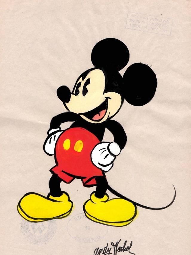 Andy Warhol Mixed Media on Paper. (1 of 2)