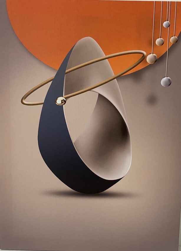 Abstract Geometric Canvas Art Print: Abstract Geometric Canvas Art Print - Modern & Art Deco Style, Ink on Canvas, Wrap Canvas Frames .approx size:15 x 11. Stretch .see photo.We pack & Ship for you. We take care of the shipping services