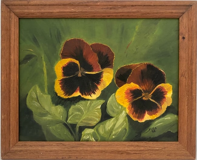 sign Nora 98 Painting on Canvas Cardboard: sign Nora 98 Painting on Canvas Cardboard /wood frame. see photo for description .Painting size: 14 x 11 . Frame size: 16 1/2 x 13 1/2. We pack & Ship for you. We take care of the shipping services in