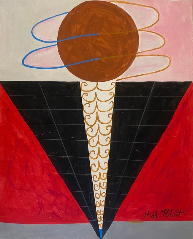 Klint Old 20th Century Modern Art Painting on Canvas: Klint Old 20th Century Modern Art Painting on Canvas (After)Artist. Sold as is.No Documents or COA Approx size:19 x 15 inches. Good Condition .We pack & Ship for you. We take care of the shipping serv