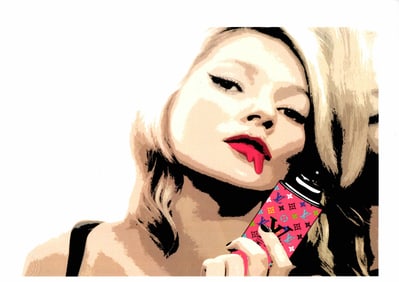 LARGE Signed Graffiti Pop Art Print Death NYC