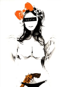 LARGE Signed Graffiti Pop Art Print Death NYC