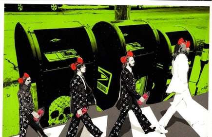 LARGE Signed Graffiti Pop Art Print Death NYC