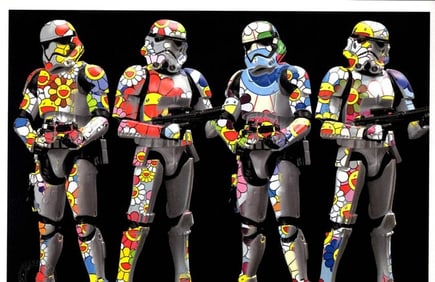 LARGE Signed Graffiti Pop Art Print Death NYC