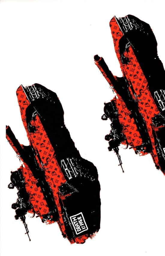 LARGE Signed Graffiti Pop Art Print Death NYC: LARGE Signed Graffiti Pop Art Print on Paper Death NYC. size: 11 x 17. see photo for description.