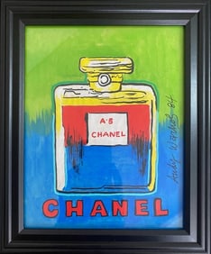 Andy Warhol Drawing, Stamp on Verso (chanel)