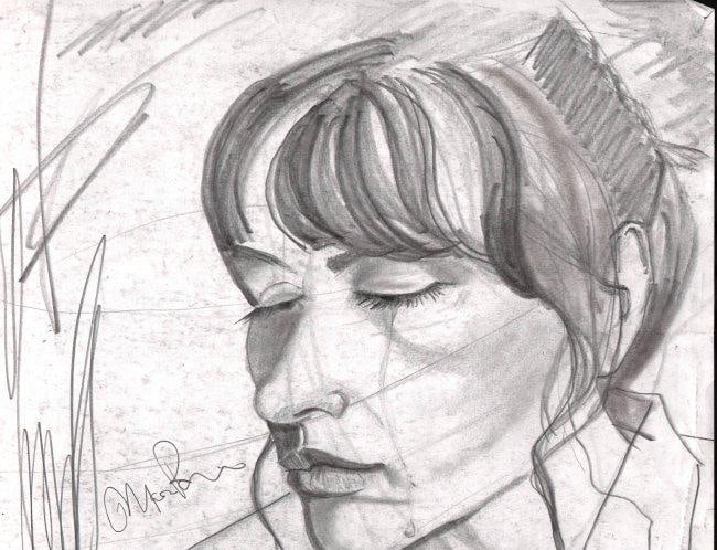 Pencil drawing on Paper: Pencil drawing on Paper-Provenance: NY Collector size: 13 x 11. See Photo. Good condition