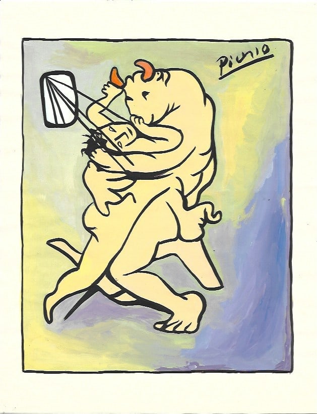 Pablo Picasso Mixed Media on Paper, Stamp on Verso (1 of 2)