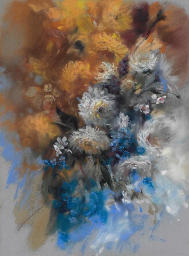 Drawing Pastel realism flowers (1 of 1)