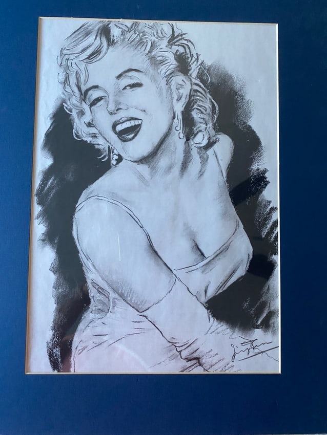 Drawing Charcol on Paper by artist Marylin Monroe Style (1 of 4)