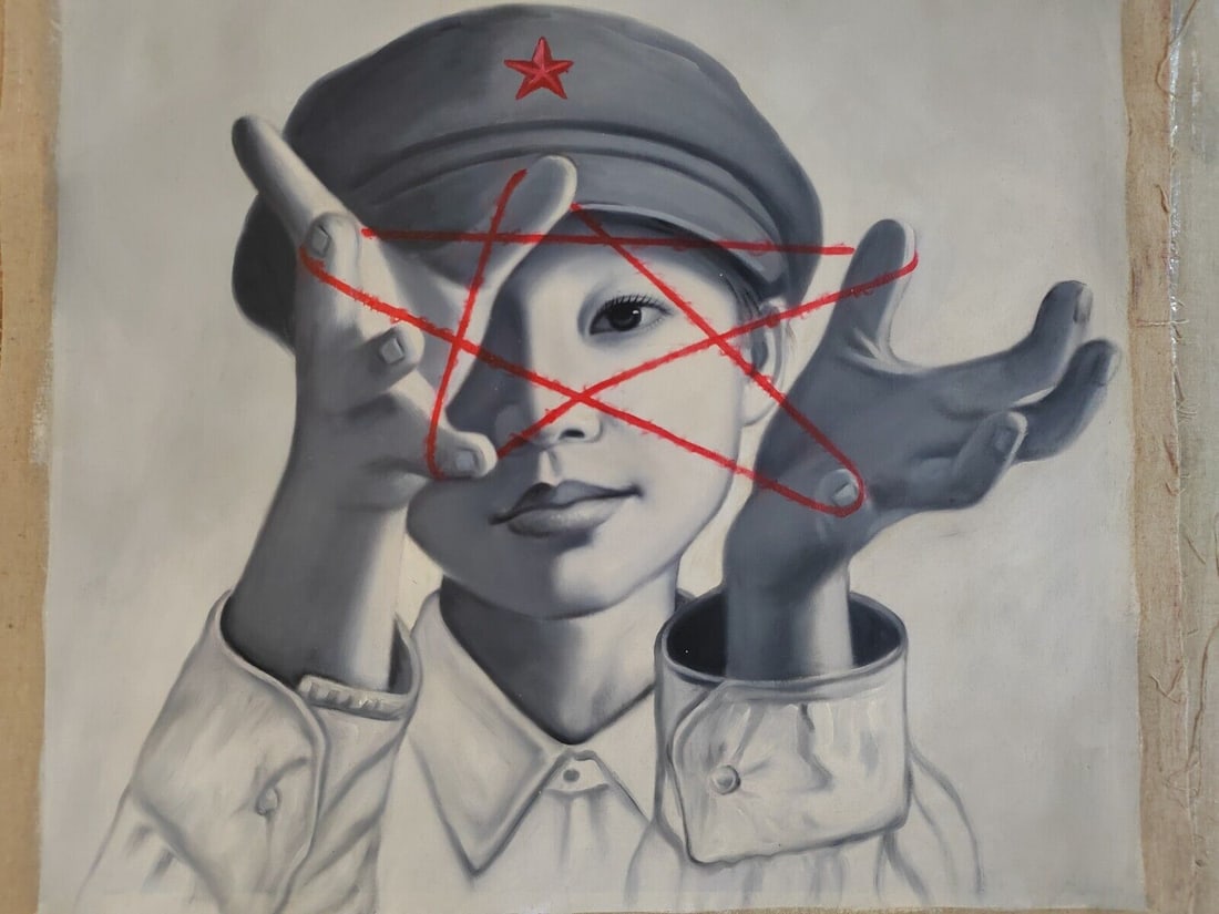 Modern Abstract Oil Painting on Canvas: Modern Abstract Oil Painting on Canvas(After Artist) .SIZE:24x24 inch Canvas will be ship rolled in a tube. WE PACK AND SHIP FOR YOU. WE TAKE CARE OF THE SHIPPING SERVICES IN HOUSE,See photos. Good co