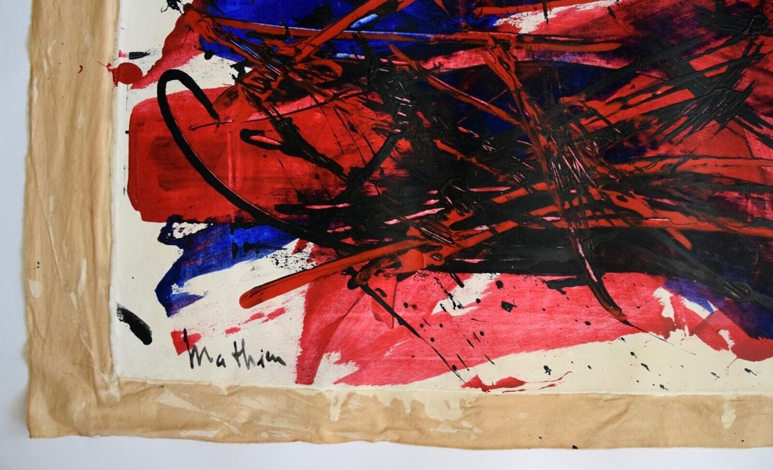 Abstract Painting Mathieu, Modern Art 20th Century(After Artist) - 3