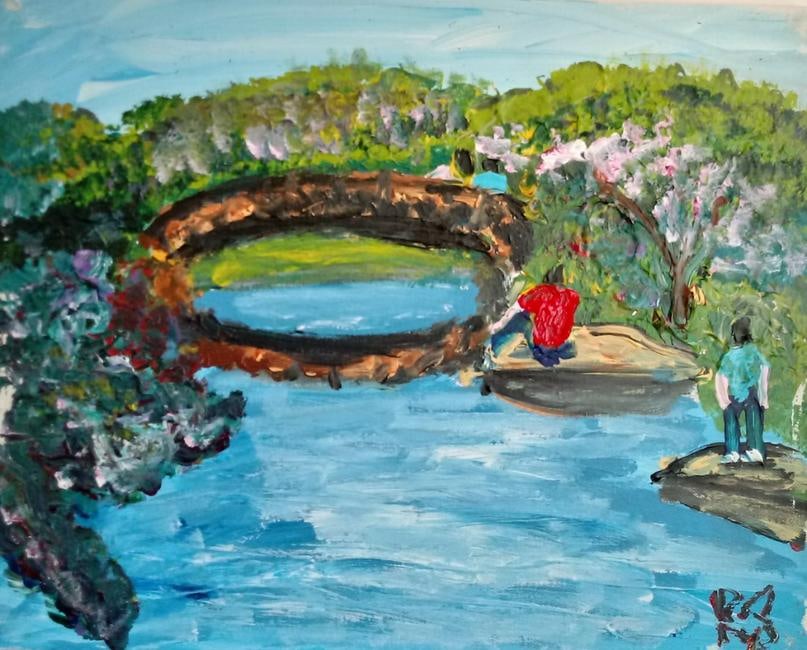 Robert Sunholm. NYC Modern Plain Air Abstract Painting: Robert Sunholm. NYC Modern Impressionism Plain Air Abstract Painting on Canvas. Provenance : Private NY Collection.Measurements: 20 x 16 in. We pack & Ship for you. Good Condition, See Photo