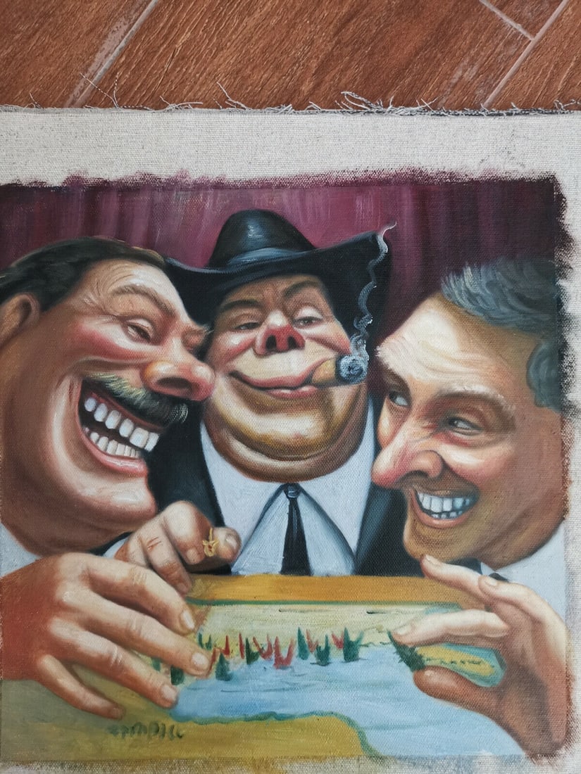 Modern Abstract Oil Painting on Canvas: Modern Abstract Oil Painting on Canvas. SIZE:12x12 inch Canvas only will be ship rolled in a tube. WE PACK AND SHIP FOR YOU. WE TAKE CARE OF THE SHIPPING SERVICES IN HOUSE,See photos. Good condition