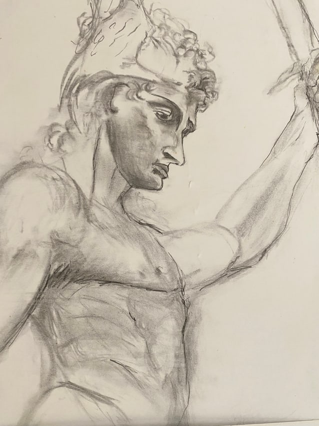 Julia Cesar Pencil Drawing on Paper (1 of 2)