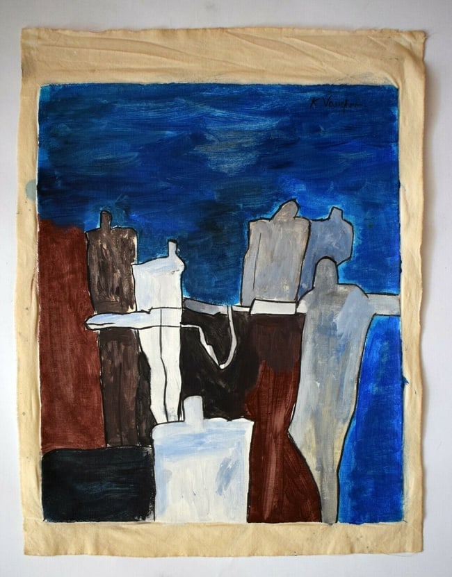 K. Vaughan, , Modern Art 20th Century Painting On Canvas (1 of 3)