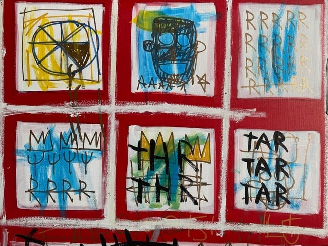 Jean Michel Basquiat Large Painting Fits Basquiat 1983 Brooklyn - 2