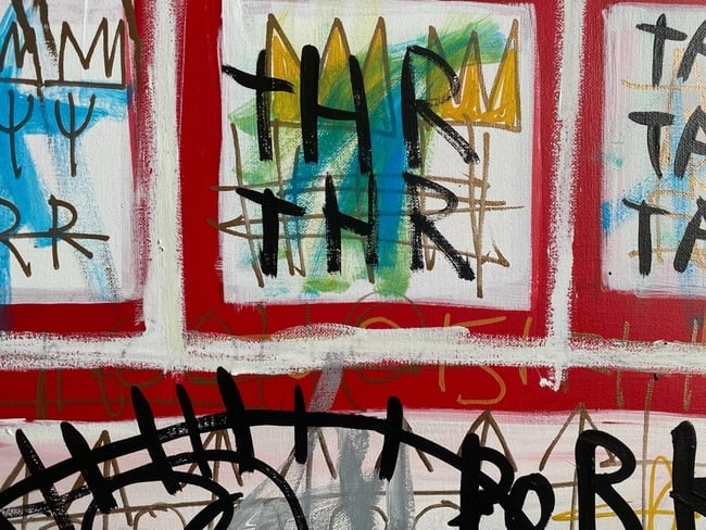 Jean Michel Basquiat Large Painting Fits Basquiat 1983 Brooklyn - 3