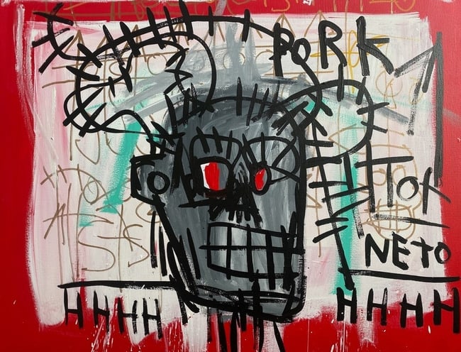 Jean Michel Basquiat Large Painting Fits Basquiat 1983 Brooklyn - 5
