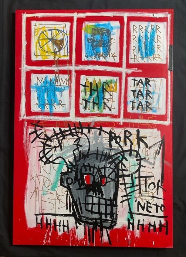 Jean Michel Basquiat Large Painting Fits Basquiat 1983 Brooklyn - 6