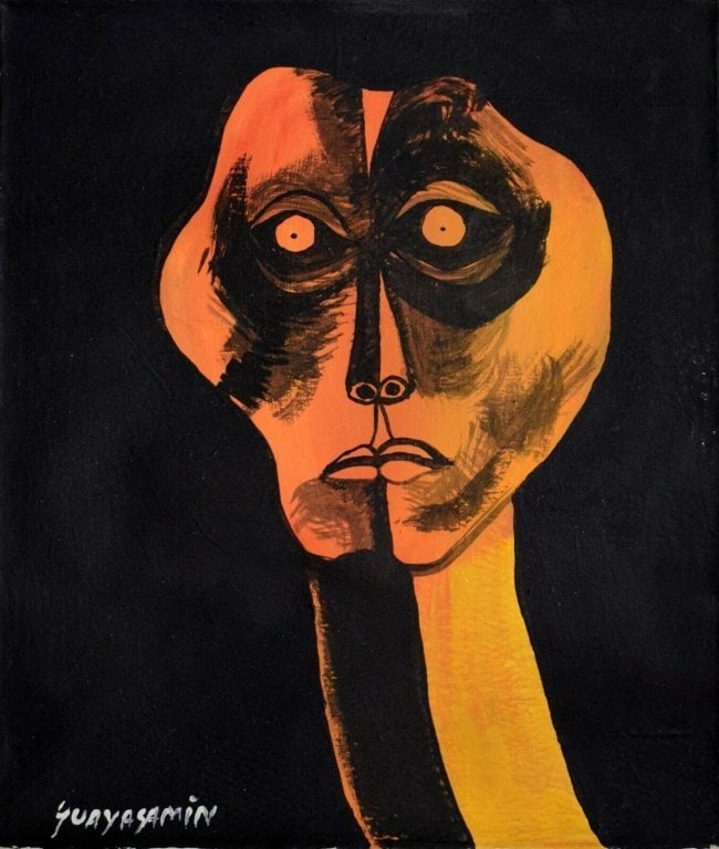 Vintage Guayasamin Abstract Painting on canvas(After artist) (1 of 4)