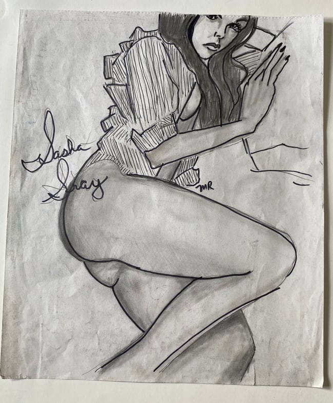 Original Drawing Art Mixed Media Modern illustration portrait: Original Drawing Art Mixed Media Modern illustration portrait Size:13 1/2 X 11 inches . On Paper. Original drawing, NOT print.Painting is sold unframed and without COA. Good Condition.See Photo