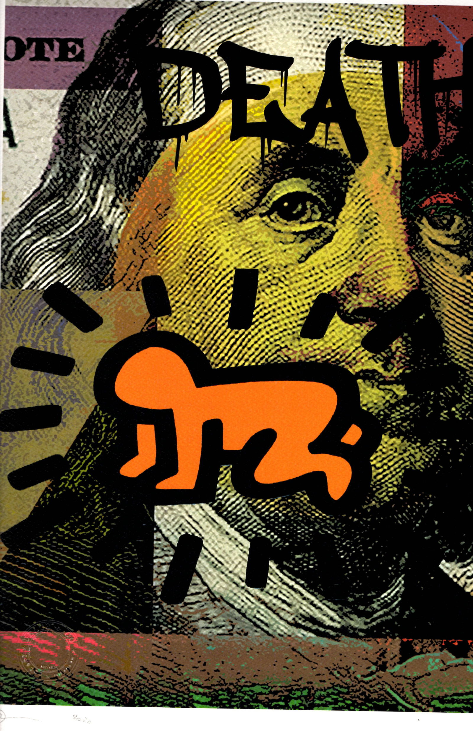 LARGE Signed Graffiti Pop Art Print Death NYC (1 of 1)