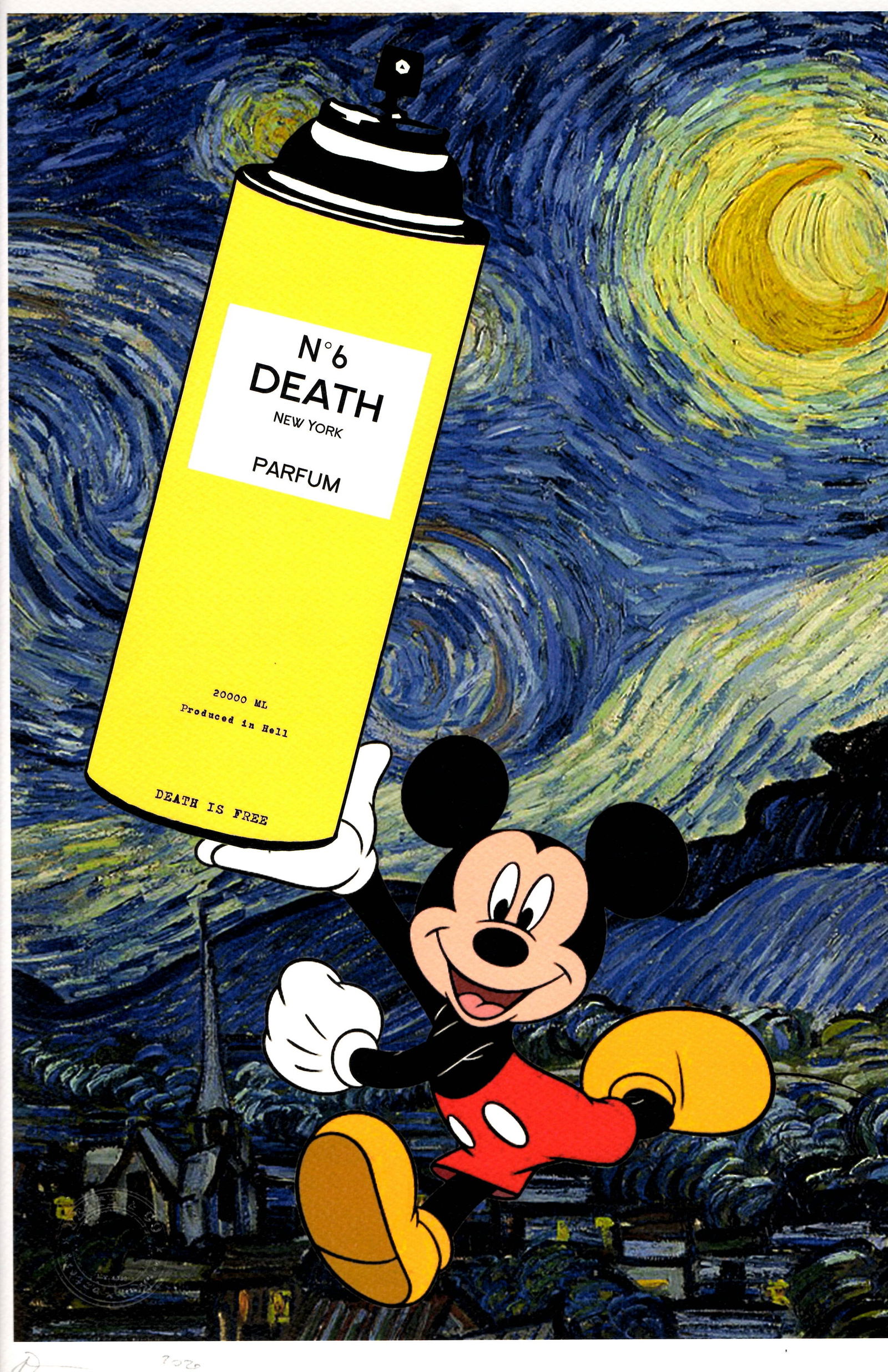 LARGE Signed Graffiti Pop Art Print Death NYC (1 of 1)