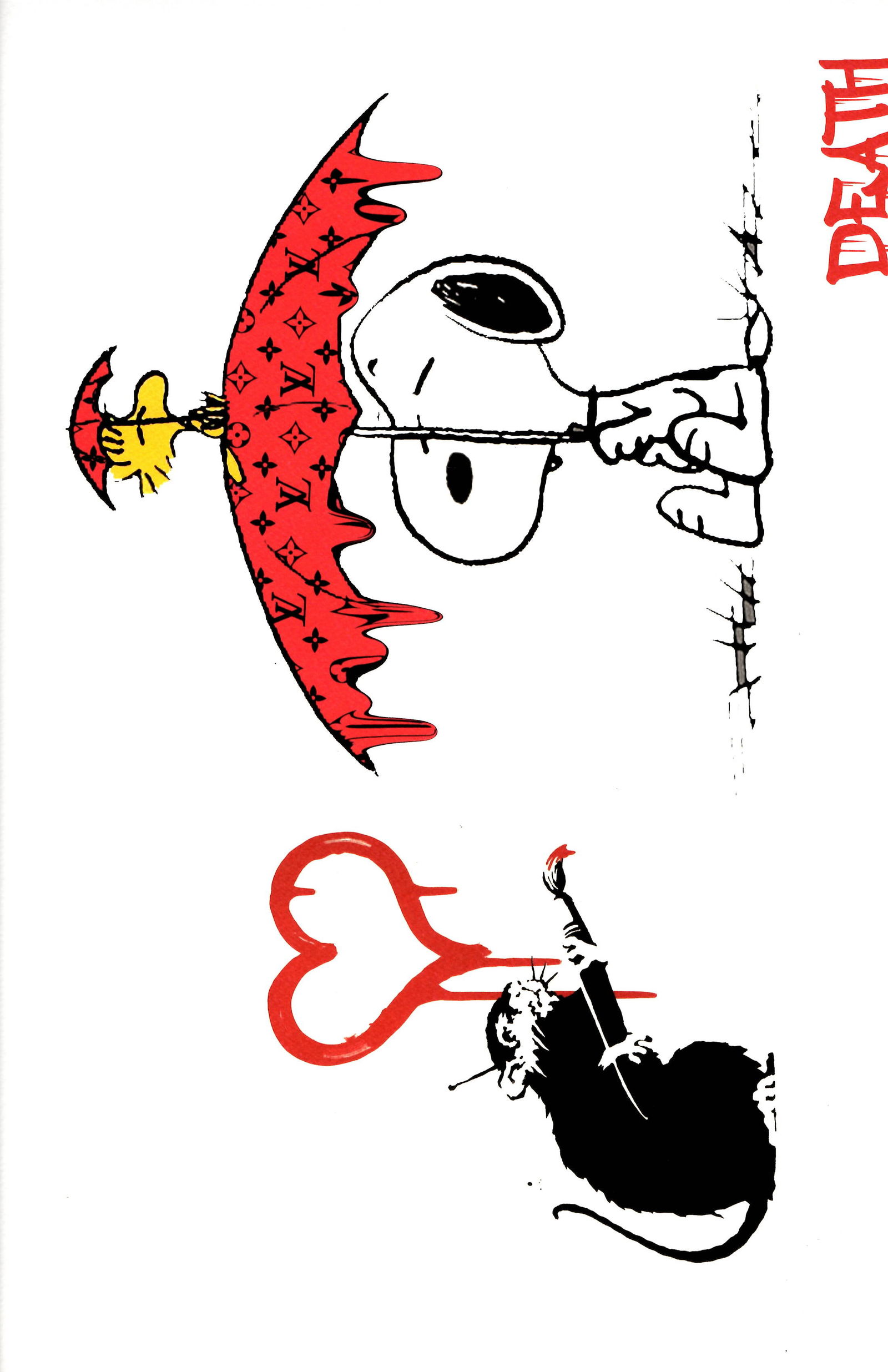 LARGE Signed Graffiti Pop Art Print Death NYC (1 of 1)