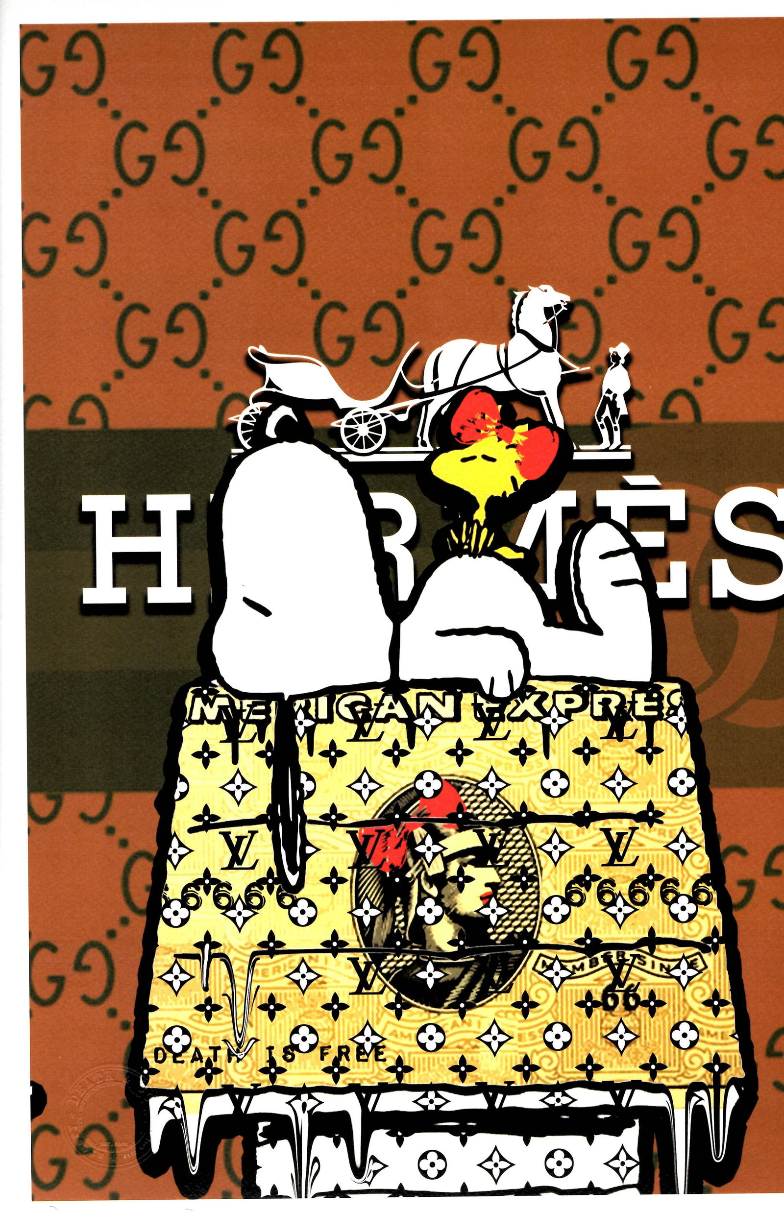 LARGE Signed Graffiti Pop Art Print Death NYC (1 of 1)