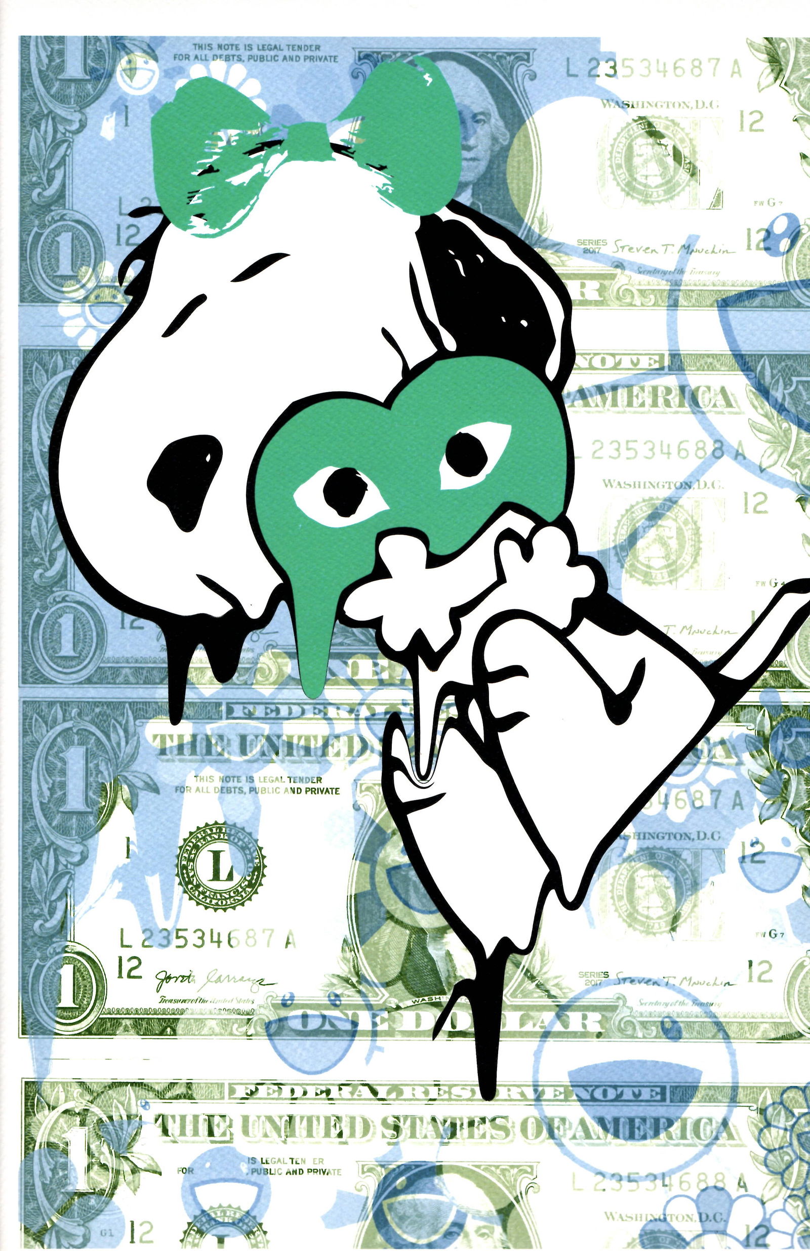 LARGE Signed Graffiti Pop Art Print Death NYC (1 of 1)