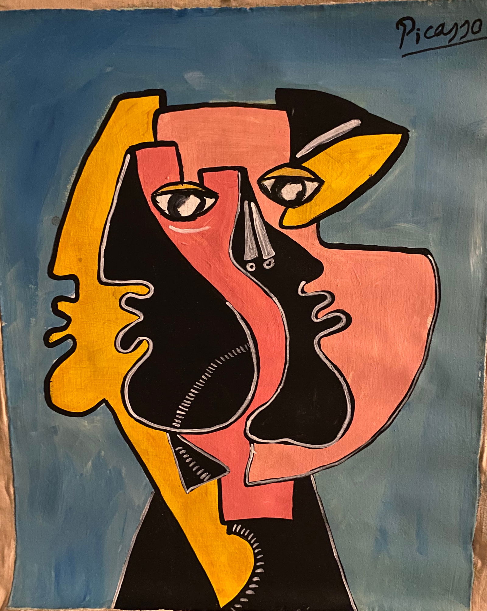 Vintage Abstract Canvas Picasso, Modern Art 20th Century (1 of 3)
