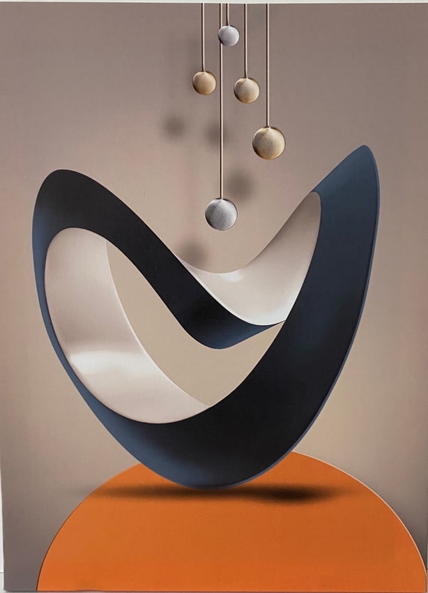 Abstract Geometric Canvas Art Print (1 of 2)