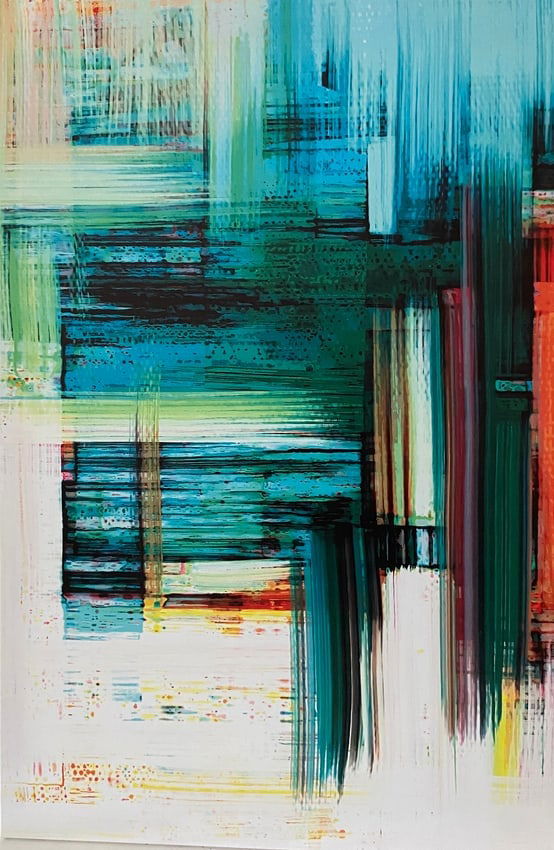 Abstract Multicolor Canvas Art Print (1 of 2)