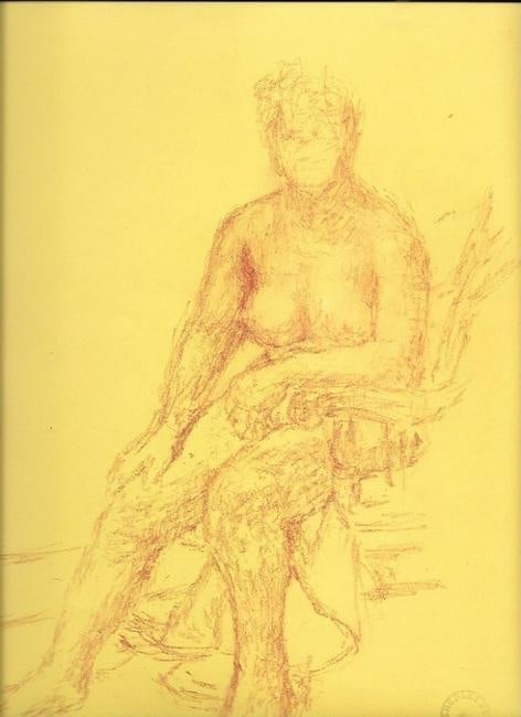 Joseph Smedley 1922-2016 British Modernist Figurative Drawing 1960: Joseph Smedley 1922-2016 British Modernist Figurative Drawing 1960 on Paper Stamped Joseph Smedley Studio. Dr Joseph Smedley was born In Nottingham in 1922. The son of a coal miner, he was to become a
